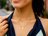 Dainty Heart Pendant Necklace in Yellow Gold (18 inch)
